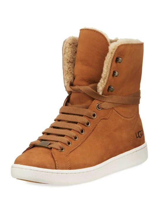 UGG Shoes - UGG Starlyn Shearling Fur Sneaker Boot in Chestnut Brown Size 7.5